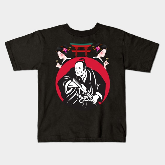 Samurai lover Kids T-Shirt by meltubs76